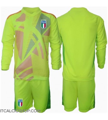 Italia Portiere Prima Maglia Bambino Europei 2024 Manica Lunga (+ Pantaloni corti)